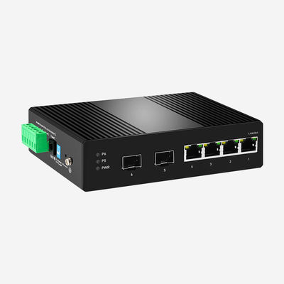 IP30 6 Ports Industrial Gigabit Easy Smart Switch 10 100 1000Mbps