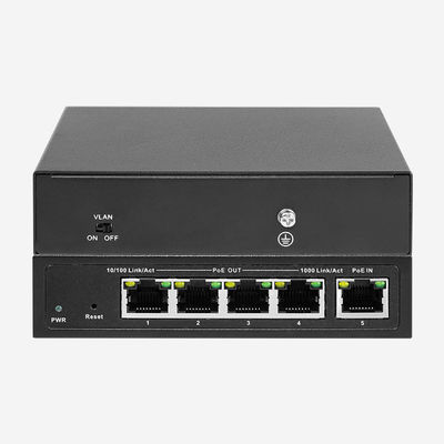 5 RJ45 Ports Unmanaged PoE Switch With Port Trunking With 4 802.3at/Af Standard POE Ports