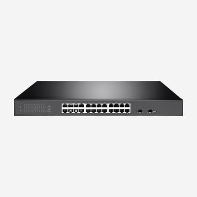 IEEE 802.3af Easy Smart PoE Switch With 24 PoE Ports And 2 SFP Fiber Ports