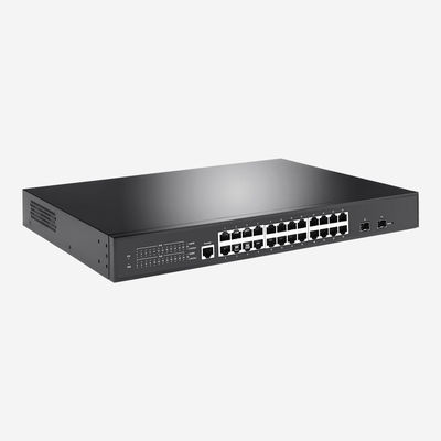 400W Layer 2+ 24 Port Gigabit Switch Steel Shell Heat Dissipation