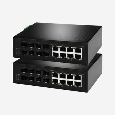 32Gbps Layer 2+ PoE Switch 10 100 1000Mbps 8 PoE Ports And 8 SFP Fiber Ports
