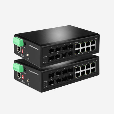 32Gbps Layer 2+ PoE Switch 10 100 1000Mbps 8 PoE Ports And 8 SFP Fiber Ports
