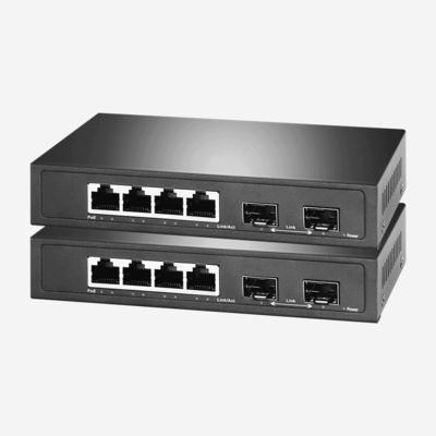 10/100/1000 Mbps Unmanaged SFP Switch With 4 RJ45 Ports And 2 SFP Fiber Ports