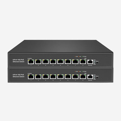 8 PoE RJ45 레이어 3 10GB 스위치 VLAN, RSTP/MSTP, ERPS 링 네트워크 지원