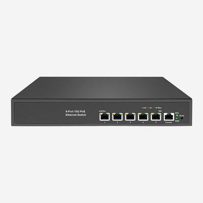 속도 데이터 전송 10GB PoE 이더넷 스위치 SSH 보안, 5 10Gbps RJ45 포트
