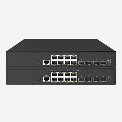 PoE 지원 / 10Gbps 포트 속도, 8 Gigabit RJ45 포트, QoS, ACL, SSL와 함께 4 10Gbps SFP + 스위치