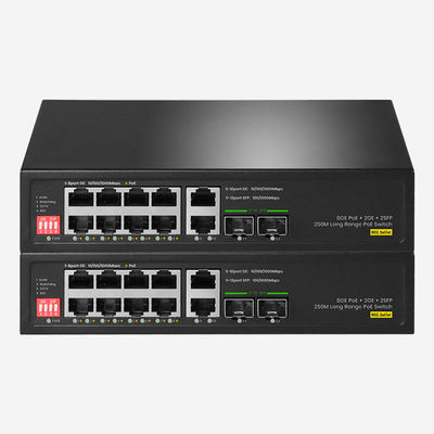 GIGA 속도 관리되지 않은 이더넷 스위치 10/100/1000 Mbps 포트 속도 덤보 프레임 지원 공간 절약 디자인 200mm X 118mm X 44mm