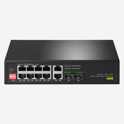 10 기가비트 RJ45 및 2G SFP를 가진 관리되지 않은 덤 스위치