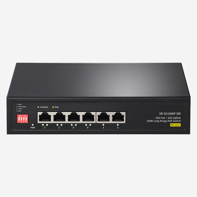 12Gbps 스위칭 용량 6개의 RJ45 포트 유형을 갖춘 기가 비트 관리되지 않은 이더넷 스위치